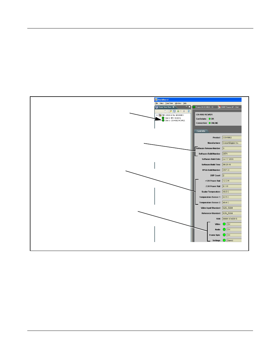 Checking 9062 card information, Checking 9062 card information -7, Checking 9062 card information (p. 3-7) | Operating instructions | Cobalt Digital COMPASS 9062 Up_Down_Cross Converter User Manual | Page 39 / 92