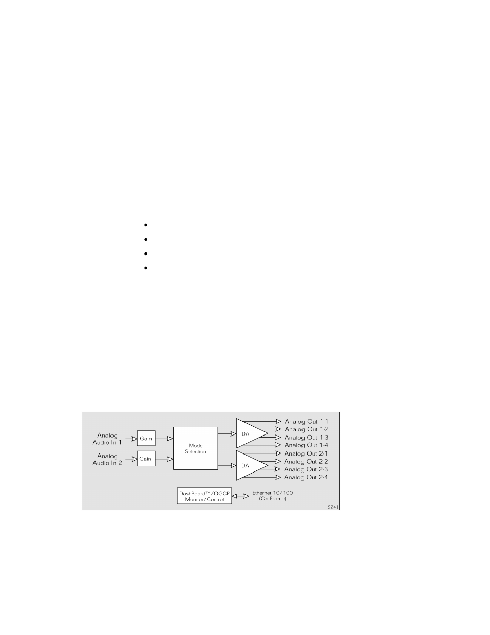 Introduction, Overview, Functional block diagram | Cobalt Digital COMPASS 9241 Analog Audio Distribution Amplifier User Manual | Page 6 / 19