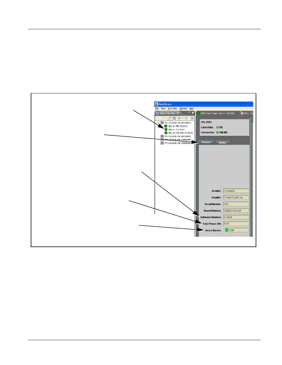 Checking 9284 card information, Checking 9284 card information -7, Checking 9284 card information (p. 3-7) | Operating instructions | Cobalt Digital COMPASS 9284 3G_HD_SD-SDI 8X4 Video Routing Switch User Manual | Page 41 / 58