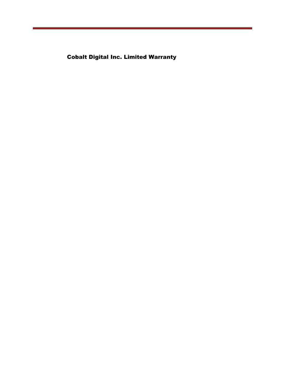 Warranty and repair policy | Cobalt Digital COMPASS 9220 Bidirectional ASI_MPTS Gateway User Manual | Page 60 / 61