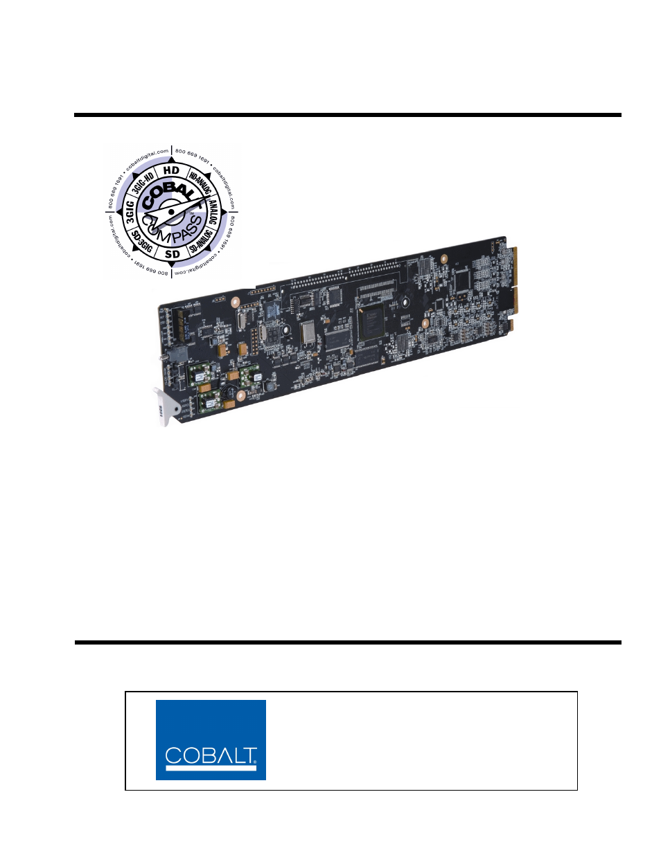 Cobalt Digital COMPASS 9086 Embedded Audio Loudness Processor User Manual | 78 pages