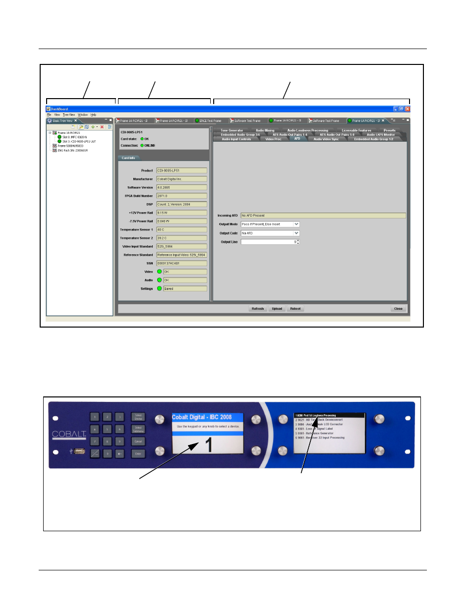 Accessing the 9086 card using a cobalt, Accessing the 9086 card via remote control, Remote control panel | Press the | Cobalt Digital COMPASS 9086 Embedded Audio Loudness Processor User Manual | Page 34 / 78
