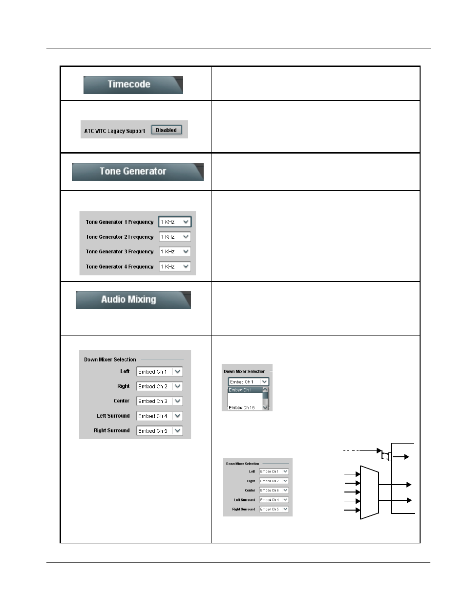 Tone generator, Audio mixing, Tone generator -27 audio mixing -27 | Operating instructions, 9086 function submenu list and descriptions | Cobalt Digital COMPASS 9086 Embedded Audio Loudness Processor User Manual | Page 55 / 78