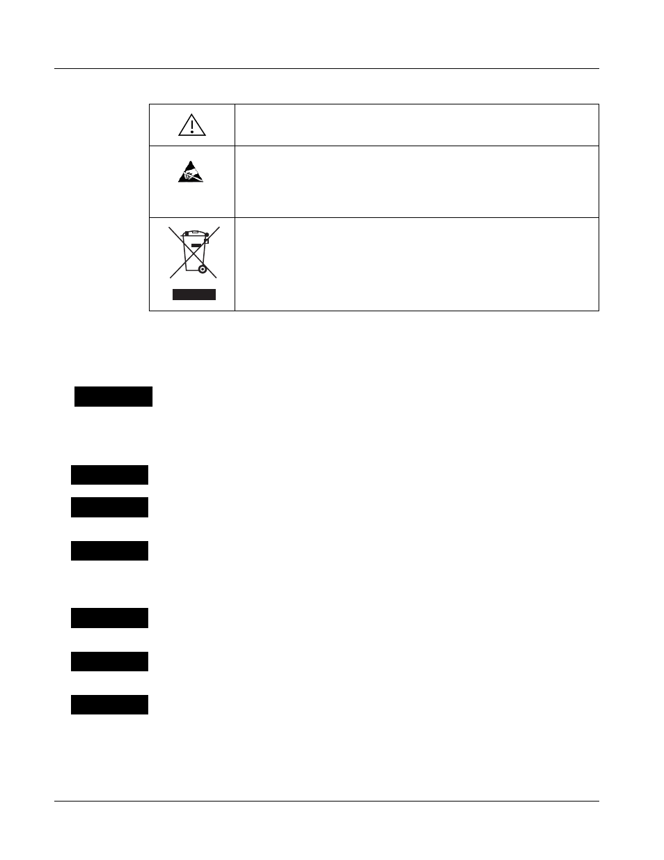 Labeling symbol definitions, Safety summary, Warnings | Cautions, Labeling symbol definitions -4, Warnings -4, Cautions -4, Safety summary (p. 1-4) | Cobalt Digital OBSIDIAN 3G 9502-DCDA-3G Downconverter User Manual | Page 8 / 62