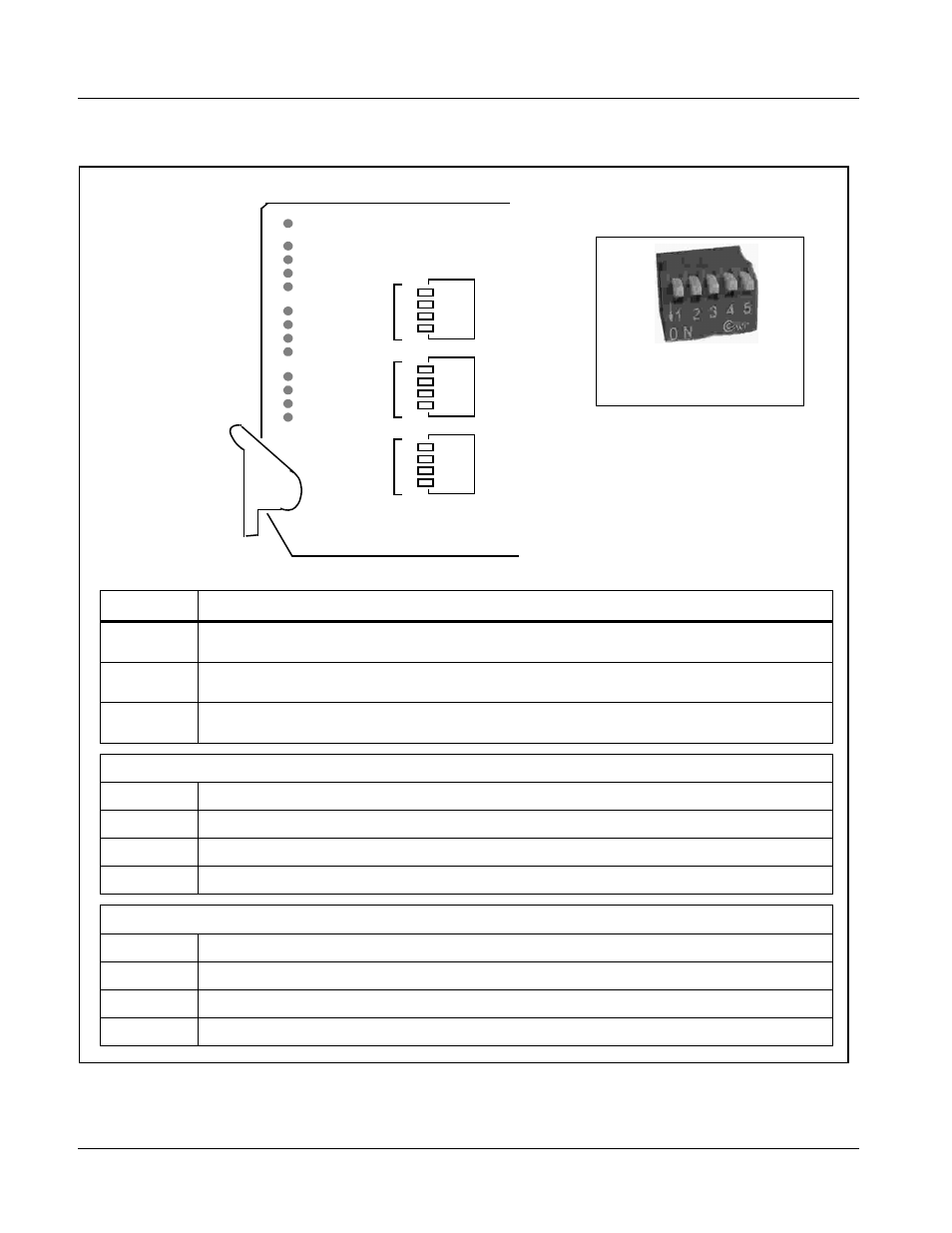 Setting card switches | Cobalt Digital COMPASS 9414 4 In _ 4 Out Fiber-to-BNC Receiver _ Crosspoint Card User Manual | Page 20 / 40