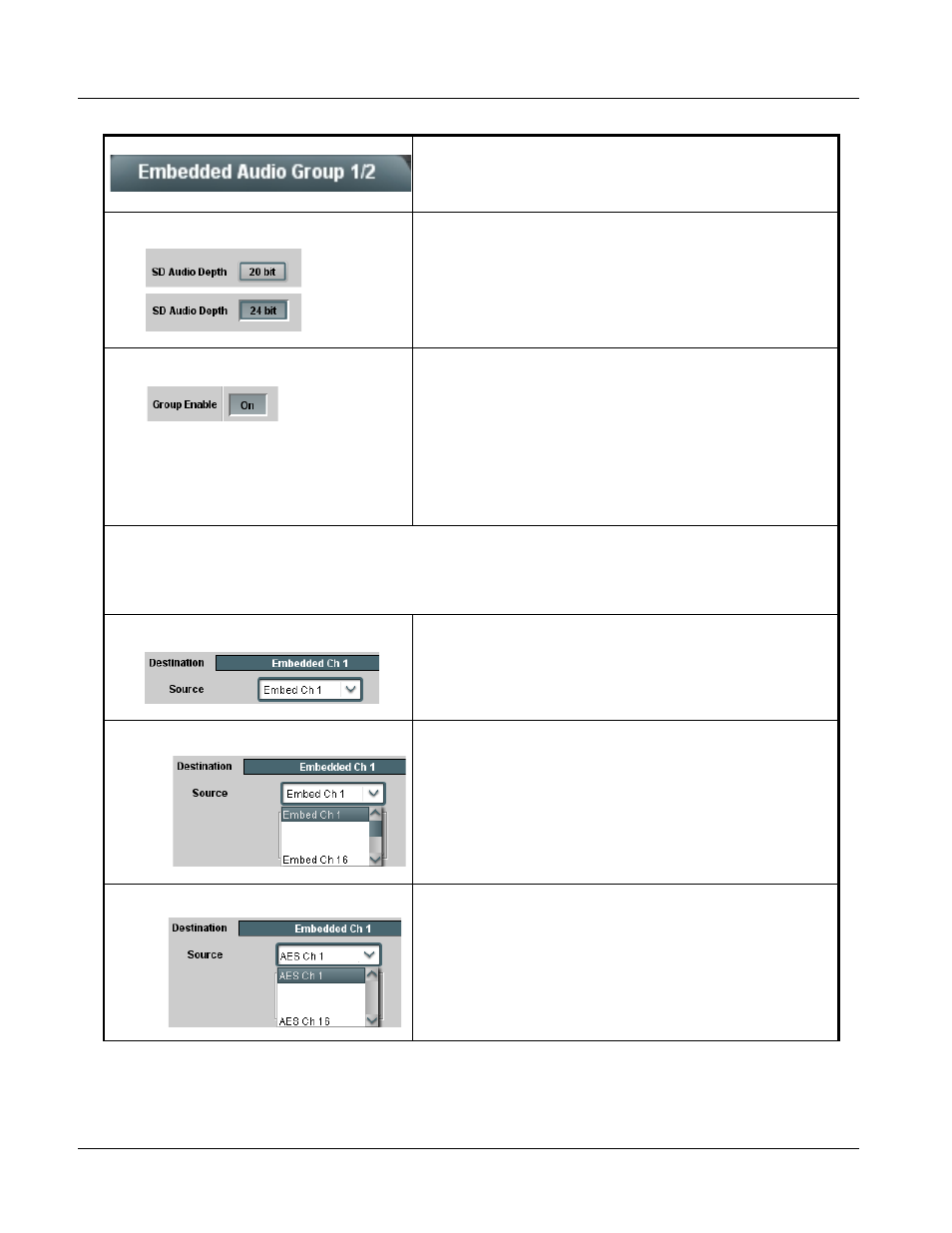 9085 function submenu list and descriptions | Cobalt Digital COMPASS 9085 Loudness Processor User Manual | Page 58 / 102