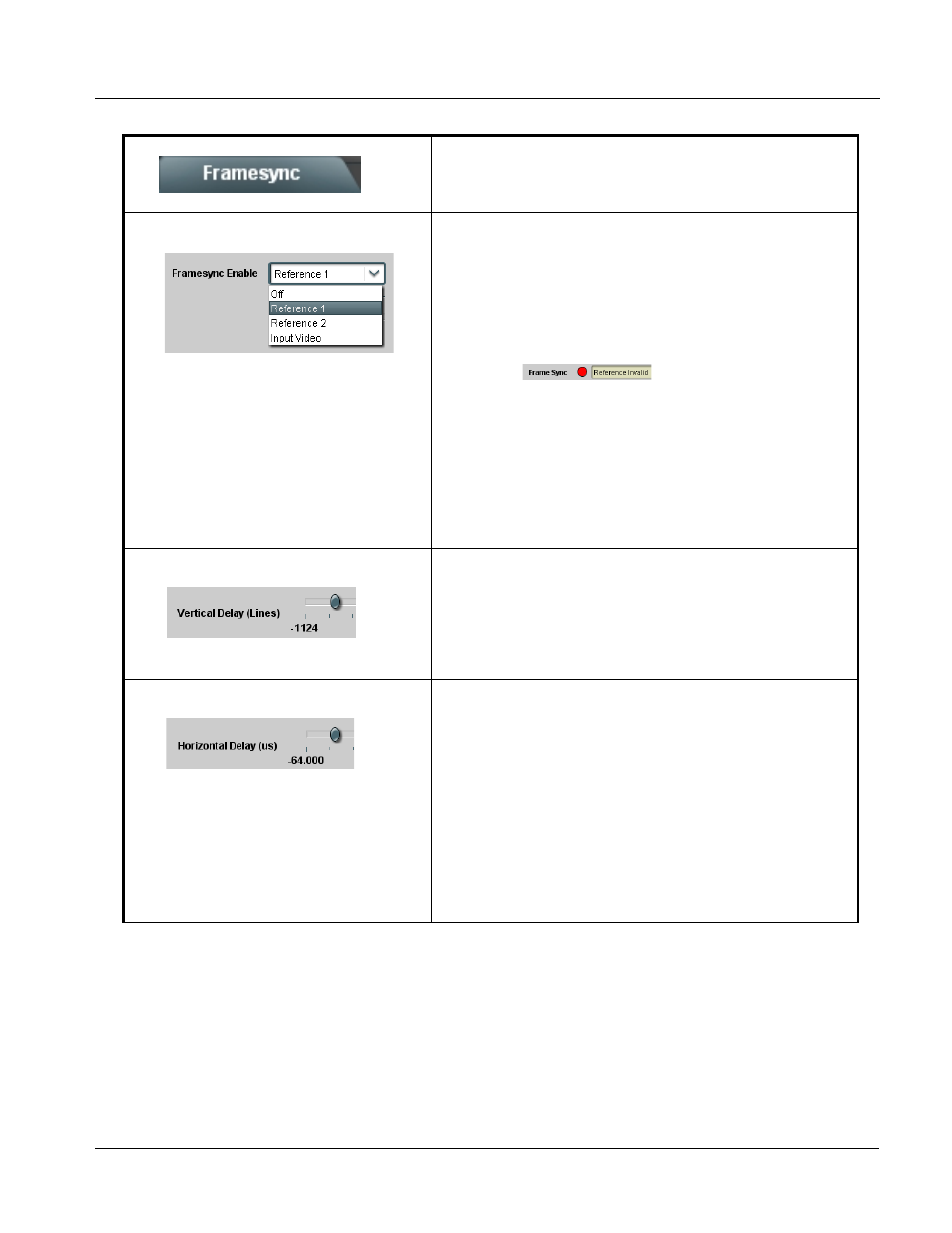 Framesync, Framesync -27, Operating instructions | 9064 function submenu list and descriptions | Cobalt Digital COMPASS 9064 Up_Down_Cross Converter User Manual | Page 57 / 82