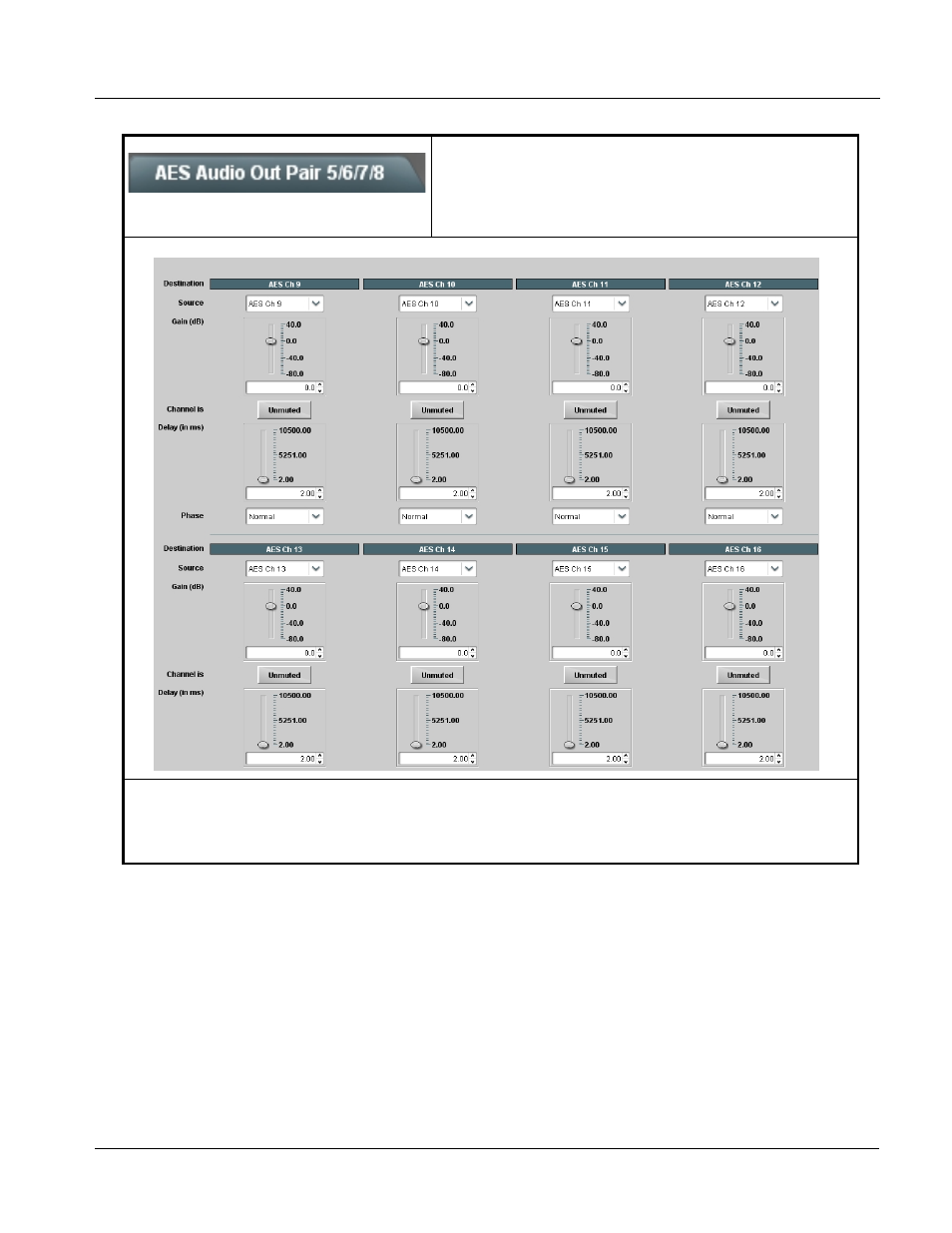 Aes audio out pair 5/6/7/8, Aes audio out pair 5/6/7/8 -13, Operating instructions | 9301 function submenu list and descriptions | Cobalt Digital COMPASS 9301 AES Audio Delay User Manual | Page 43 / 62