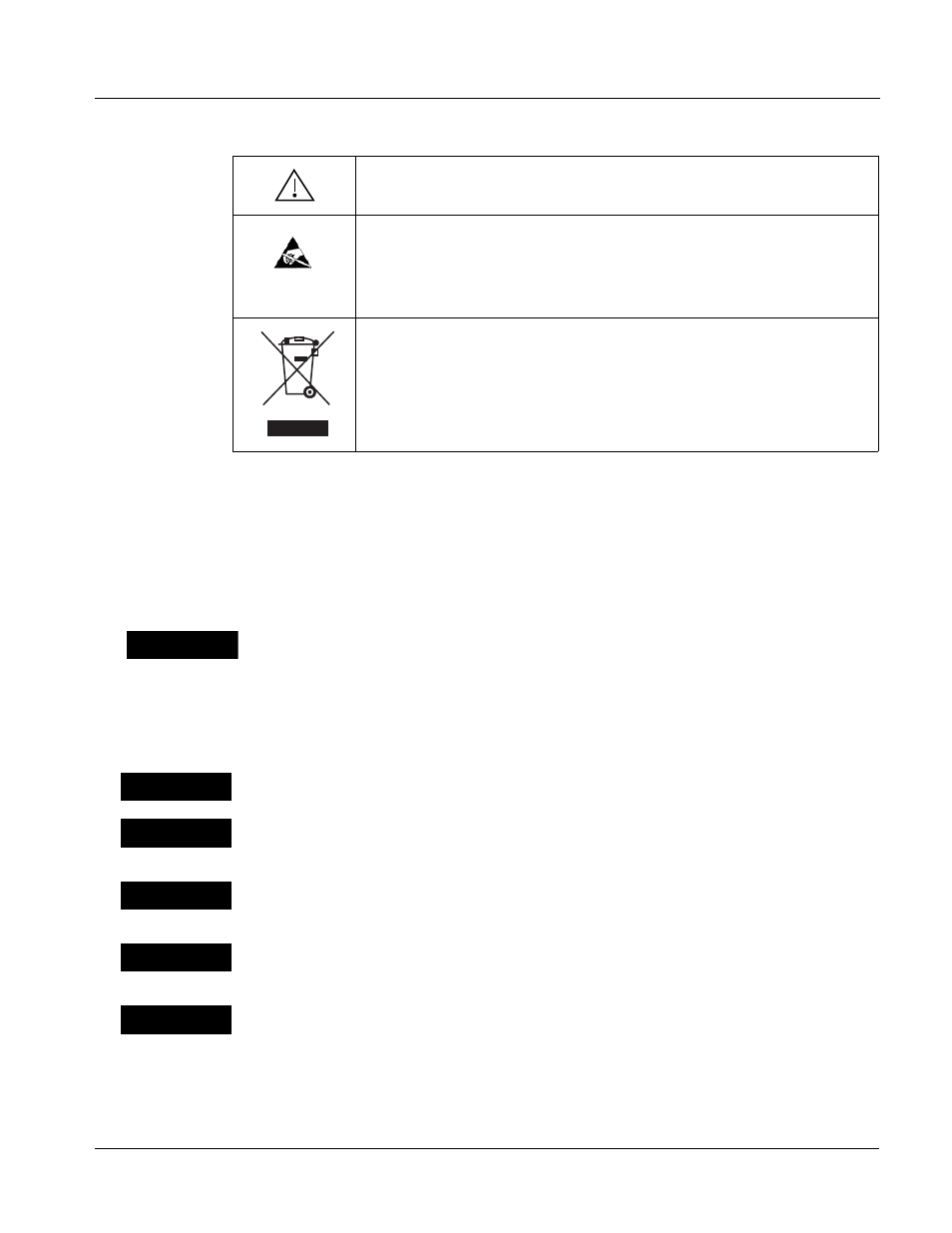 Labeling symbol definitions, Safety summary, Warnings | Cautions, Labeling symbol definitions -3, Warnings -3, Cautions -3, Safety summary (p. 1-3), Introduction | Cobalt Digital COMPASS 9363 Multi-Format Reference Generator User Manual | Page 7 / 36