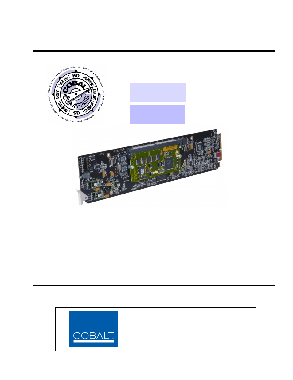 Cobalt Digital COMPASS 9322 HD_SD De-Embedder User Manual | 104 pages