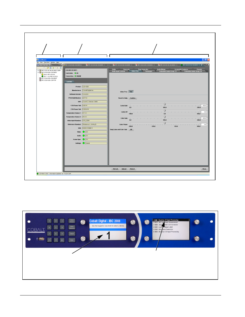 Accessing the 9081 card using a cobalt, Accessing the 9081 card via remote control, Remote control panel | Press the | Cobalt Digital COMPASS 9081 HD_SD Frame Sync User Manual | Page 36 / 82