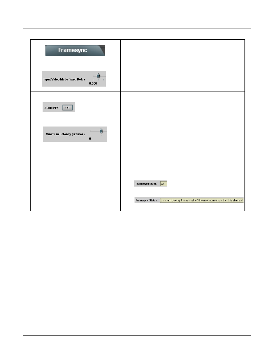 9081 function submenu list and descriptions | Cobalt Digital COMPASS 9081 HD_SD Frame Sync User Manual | Page 44 / 82