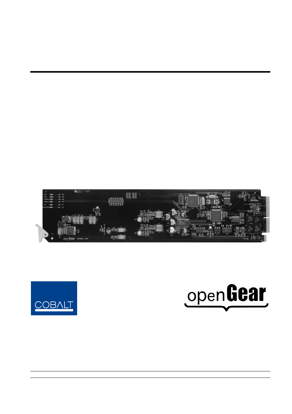 Cobalt Digital COMPASS 9345 Stereo Analog Audio to AES A_D Converter User Manual | 20 pages