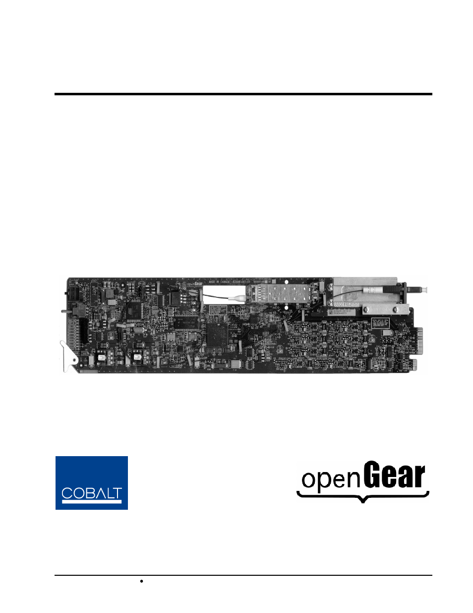 Cobalt Digital COMPASS 9215-EO-EM AES_EBU Fiber Audio Embedder User Manual | 55 pages