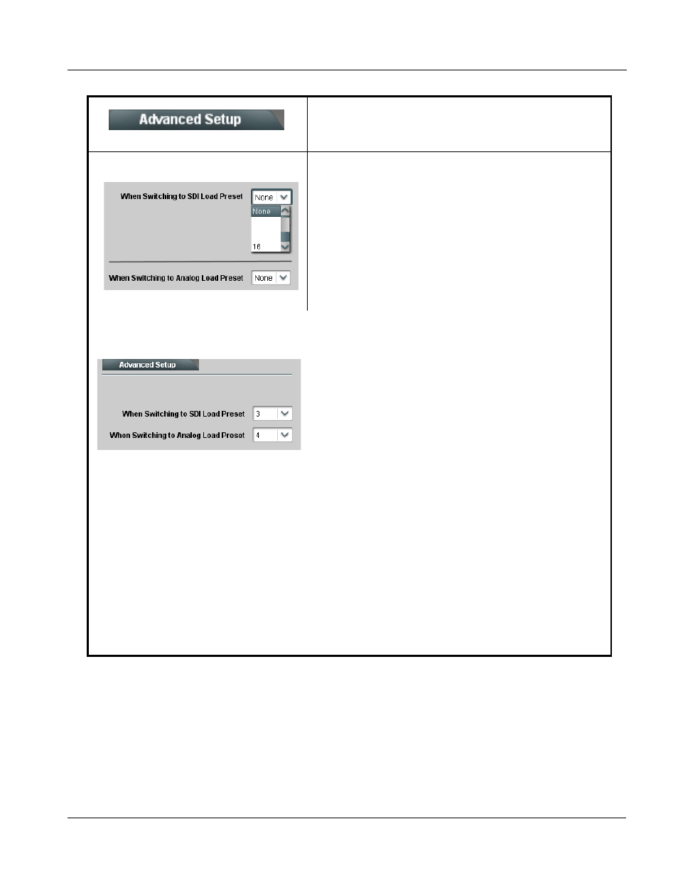 Advanced setup, Advanced setup -57, Operating instructions | 9066 function submenu list and descriptions | Cobalt Digital COMPASS 9066 Upconverter User Manual | Page 99 / 114