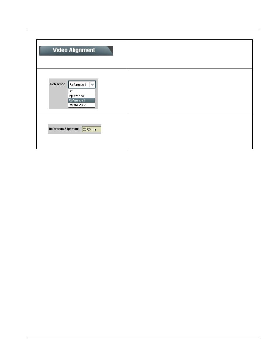 Video alignment, Video alignment -13, Operating instructions | 9501-dcda function submenu list and descriptions | Cobalt Digital OBSIDIAN 3G 9501-DCDA-3G Downconverter User Manual | Page 41 / 64