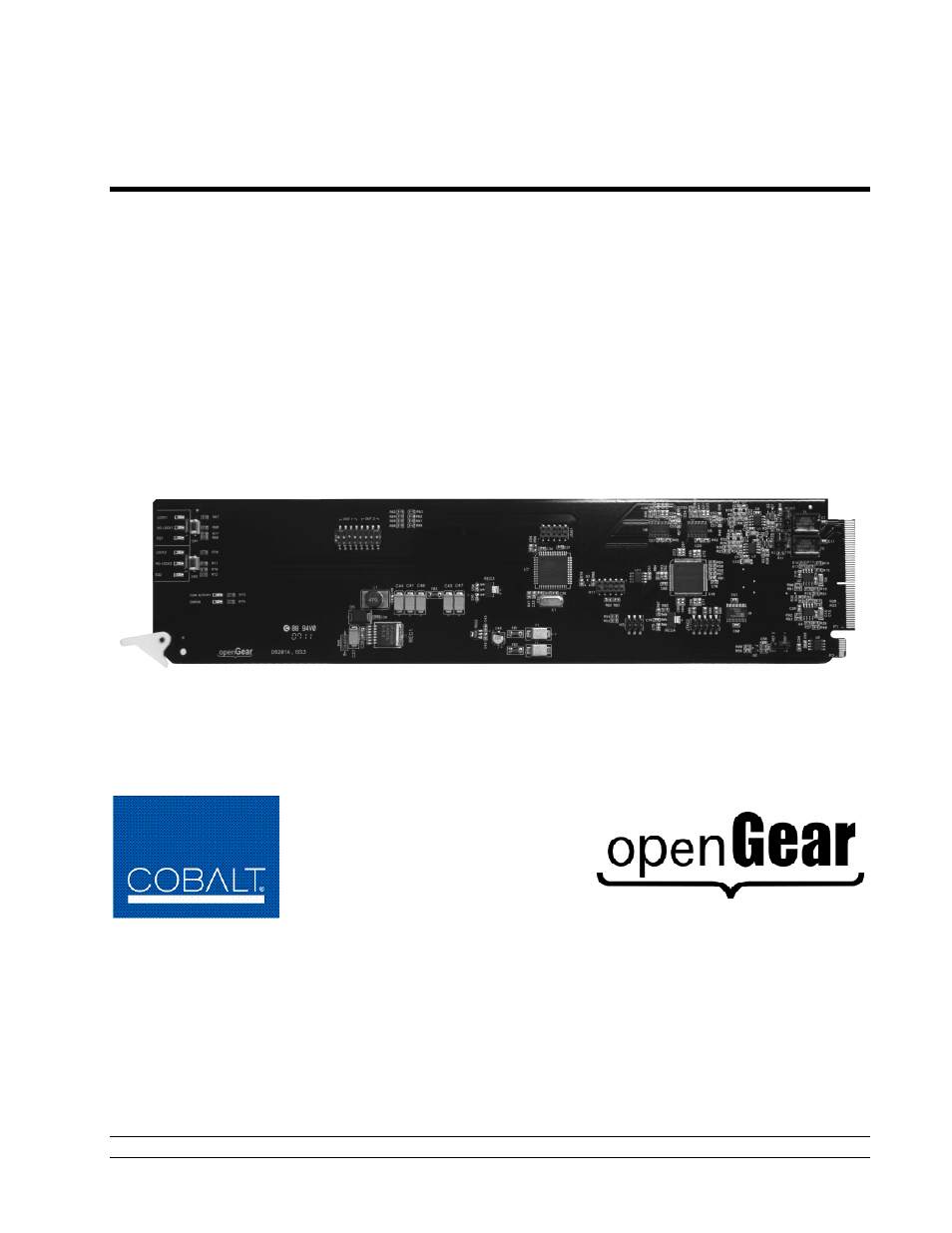 Cobalt Digital COMPASS 9253 2x4 AES Audio Distribution Amplifier, 75 Ohms User Manual | 20 pages