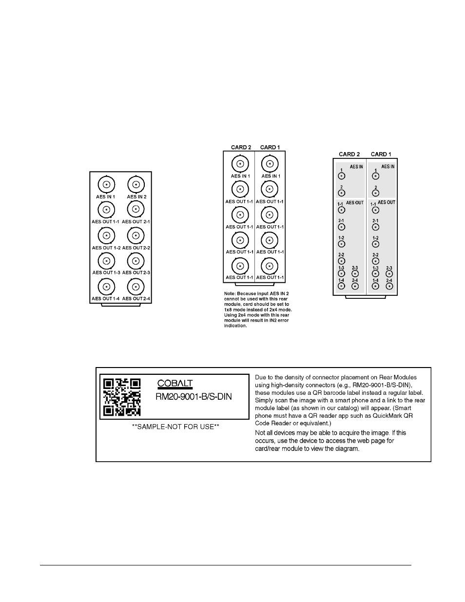 Rear module options | Cobalt Digital COMPASS 9253 2x4 AES Audio Distribution Amplifier, 75 Ohms User Manual | Page 10 / 20