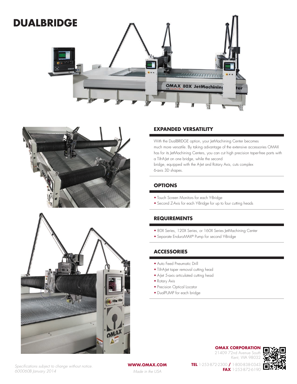Dualbridge | OMAX DualBRIDGE System User Manual | Page 2 / 2