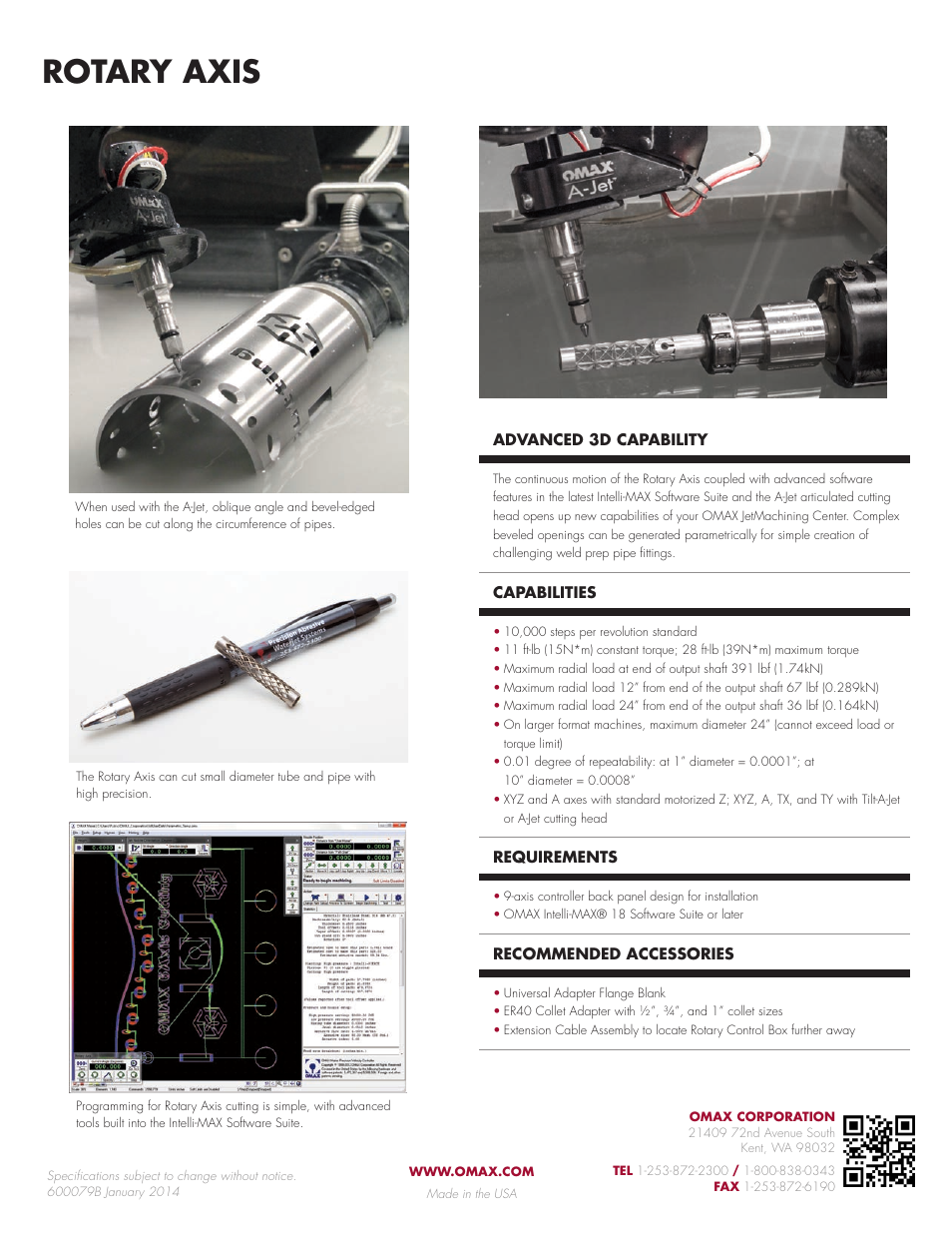 Rotary axis | OMAX Rotary Axis User Manual | Page 2 / 2