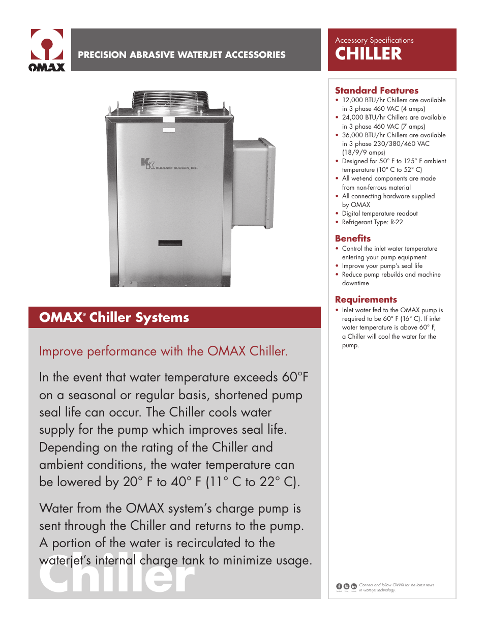 OMAX Chiller Systems User Manual | 2 pages