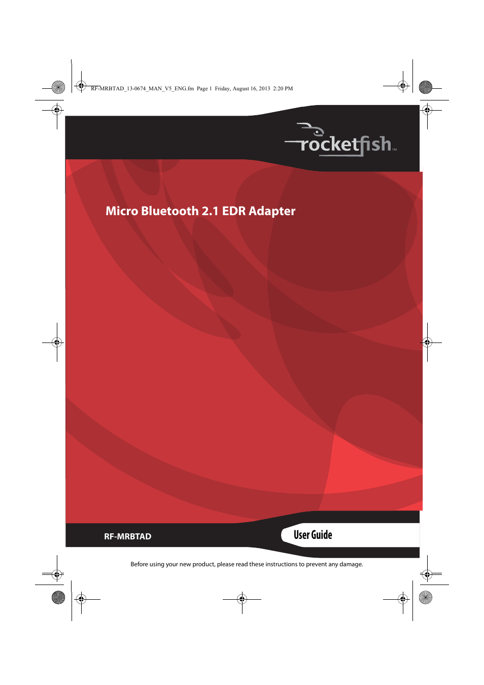 RocketFish RF-MRBTAD - User Manual User Manual | 37 pages