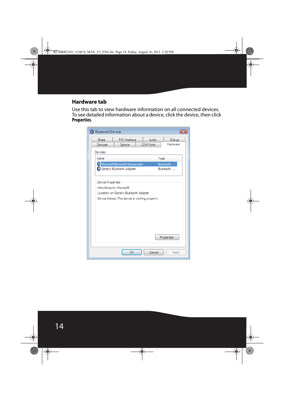 RocketFish RF-MRBTAD - User Manual User Manual | Page 14 / 37