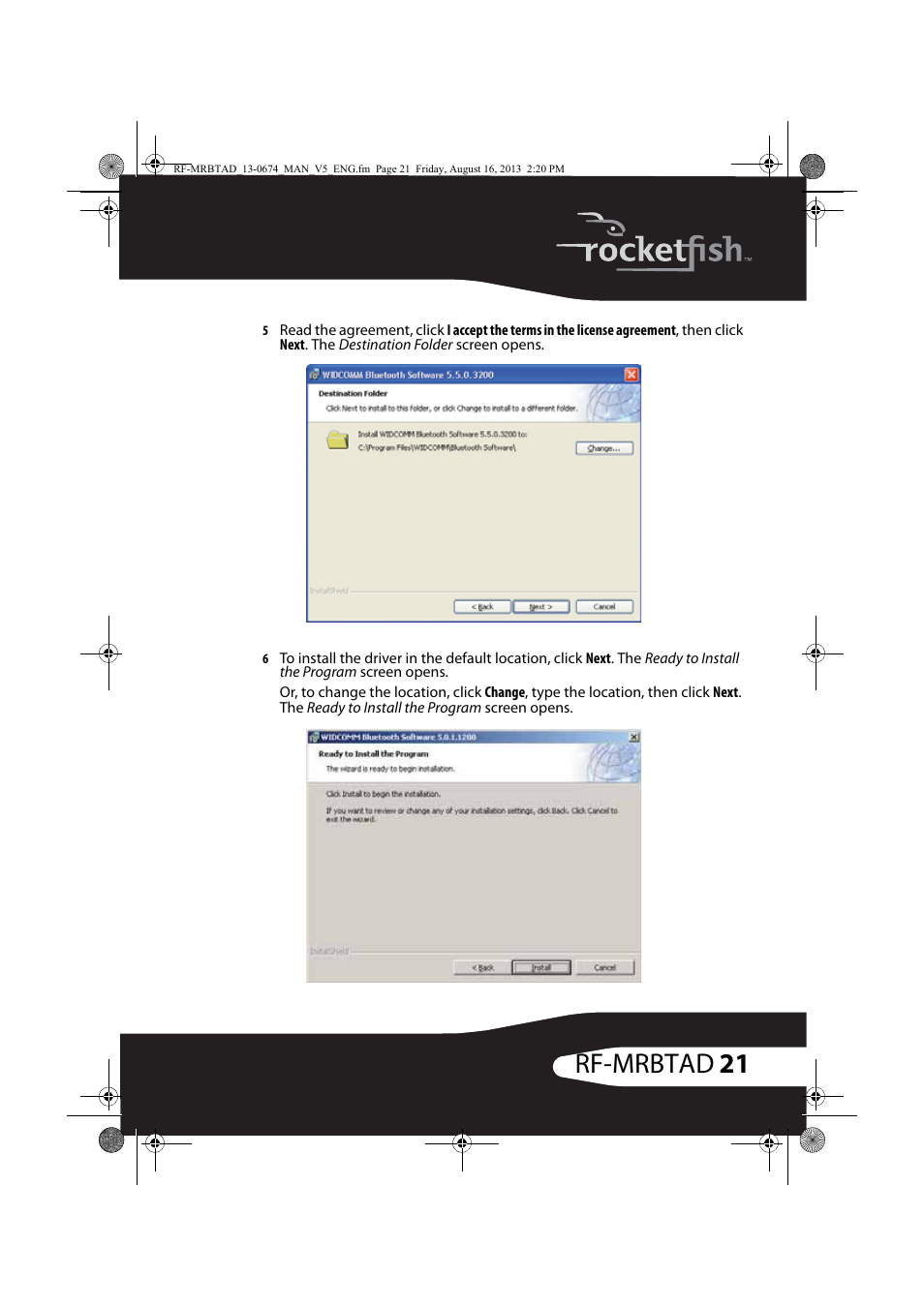 21 rf-mrbtad | RocketFish RF-MRBTAD - User Manual User Manual | Page 21 / 37