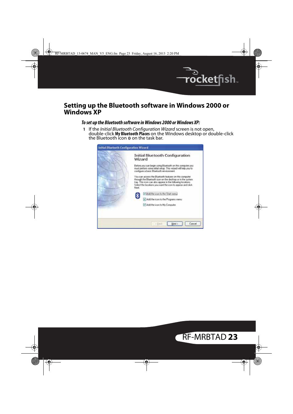 23 rf-mrbtad | RocketFish RF-MRBTAD - User Manual User Manual | Page 23 / 37