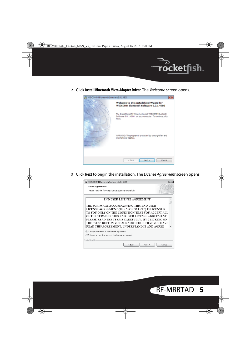 5rf-mrbtad | RocketFish RF-MRBTAD - User Manual User Manual | Page 5 / 37