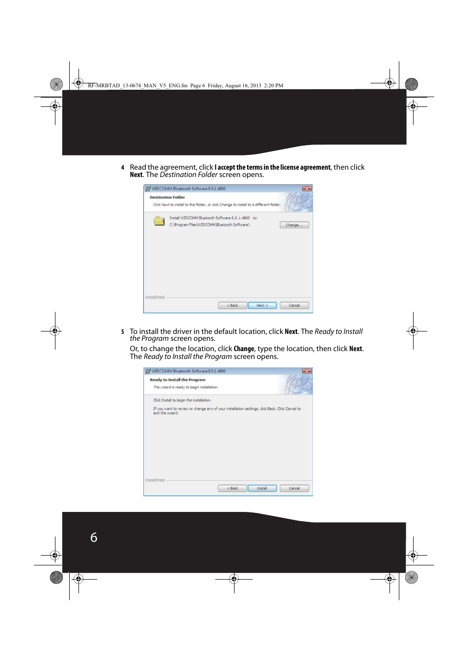 RocketFish RF-MRBTAD - User Manual User Manual | Page 6 / 37