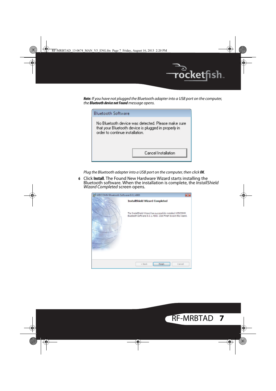 7rf-mrbtad | RocketFish RF-MRBTAD - User Manual User Manual | Page 7 / 37