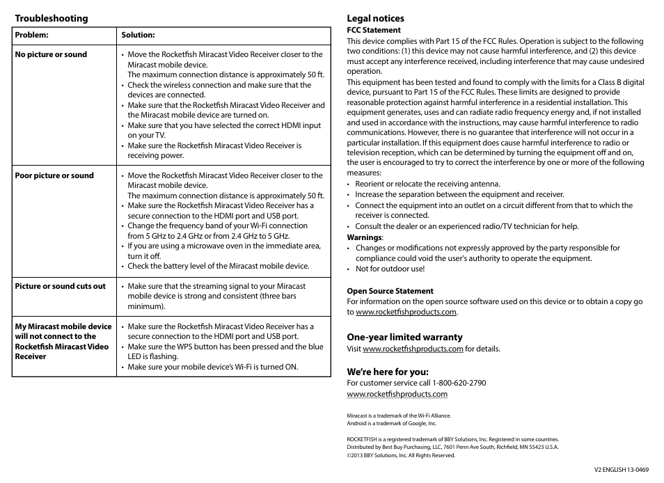 RocketFish RF-WFD301 - Quick Setup Guide User Manual | Page 2 / 2