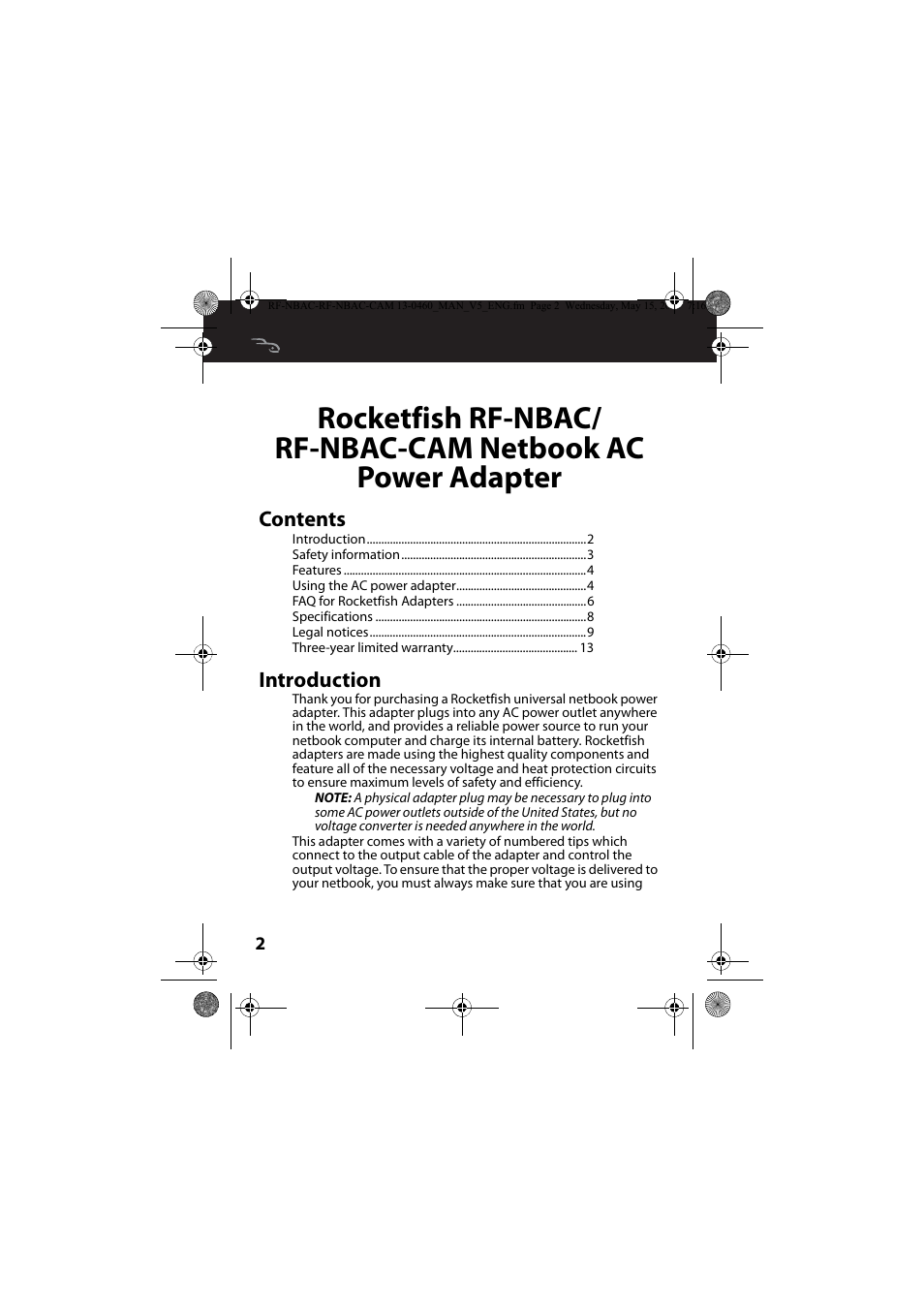 RocketFish RF-NBAC - User Manual User Manual | Page 2 / 15