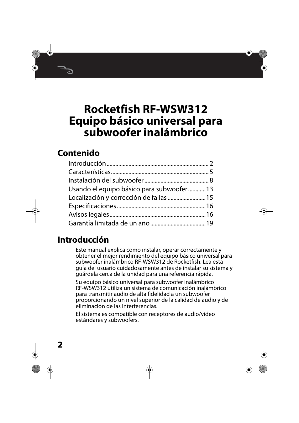 RocketFish RF-WSW312 - User Manual User Manual | Page 2 / 22