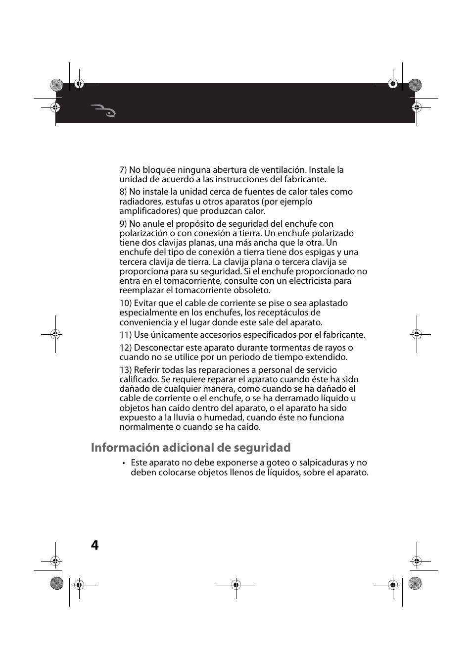Información adicional de seguridad | RocketFish RF-WSW312 - User Manual User Manual | Page 4 / 22