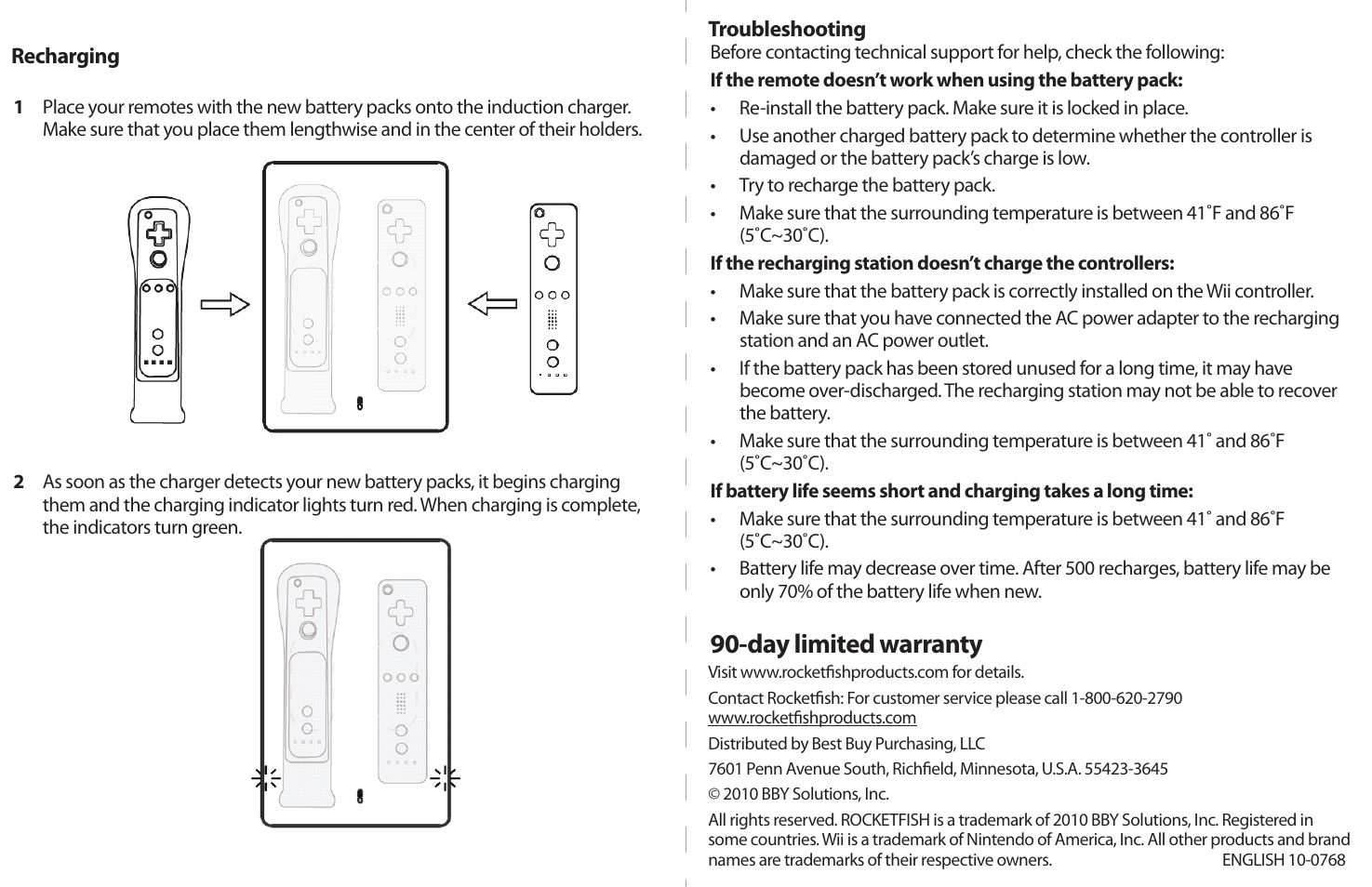 Day limited warranty | RocketFish RF-GWII1121 - Quick Setup Guide User Manual | Page 2 / 2