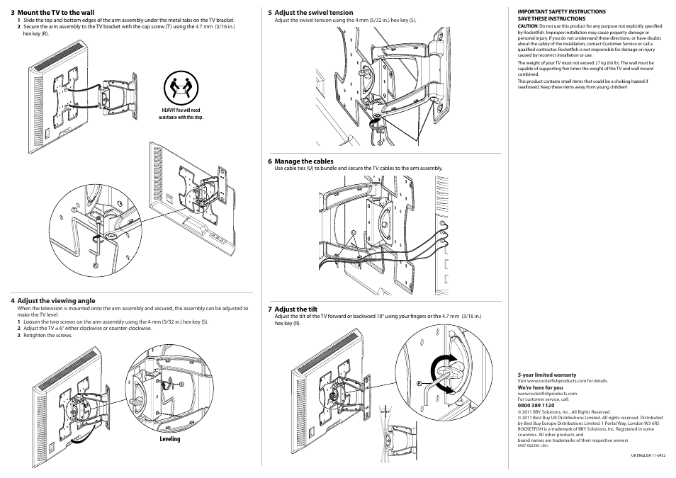 RocketFish RF-TVMFM02 - Quick Setup Guide User Manual | Page 2 / 2