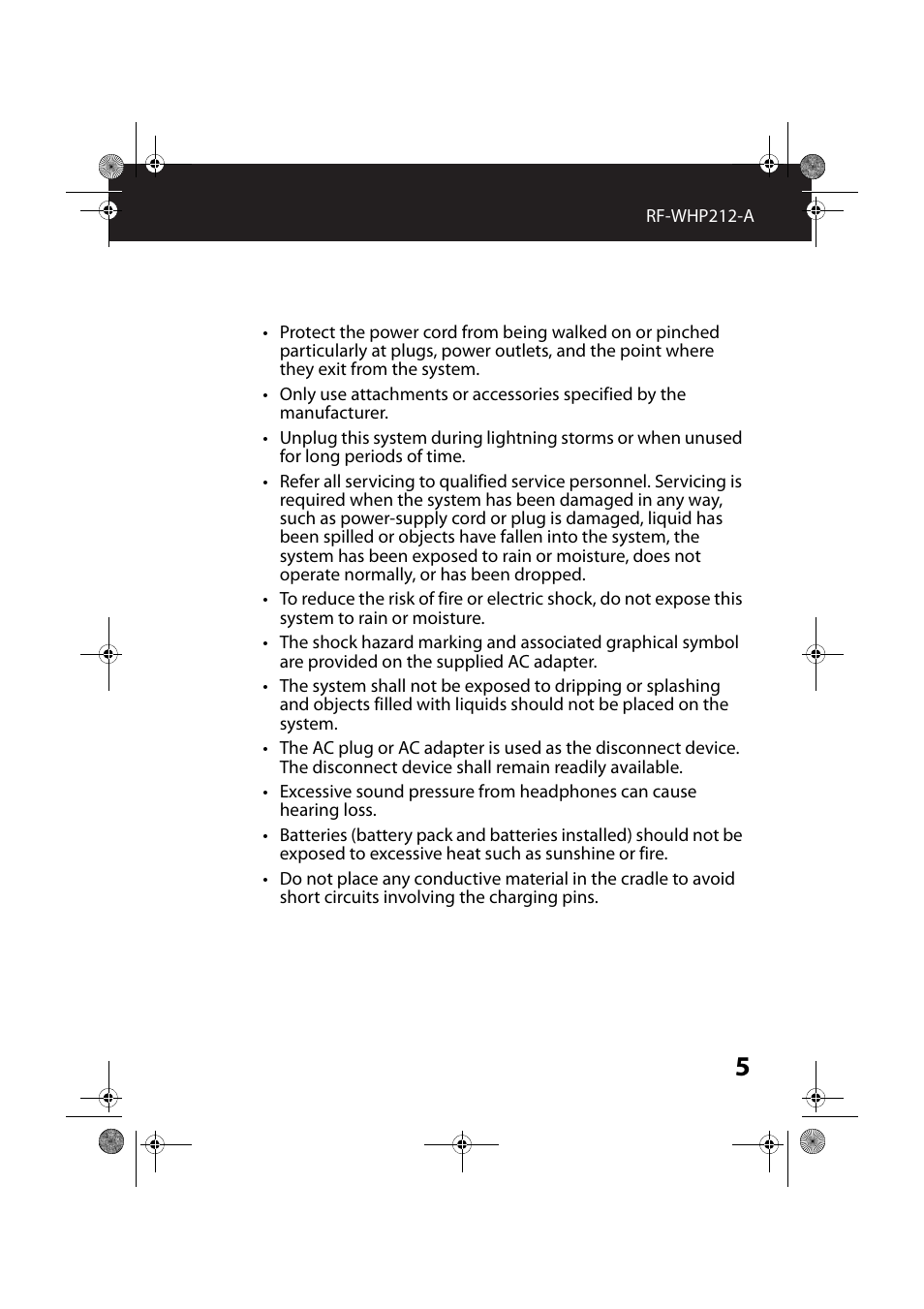 RocketFish RF-WHP212 - User Manual User Manual | Page 5 / 24