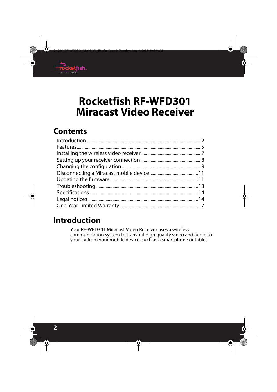 RocketFish RF-WFD301 - User Manual User Manual | Page 2 / 19