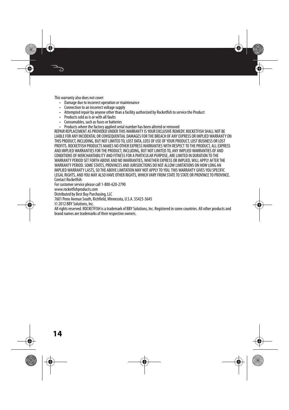 RocketFish RF-AC9021 - User Manual User Manual | Page 14 / 15