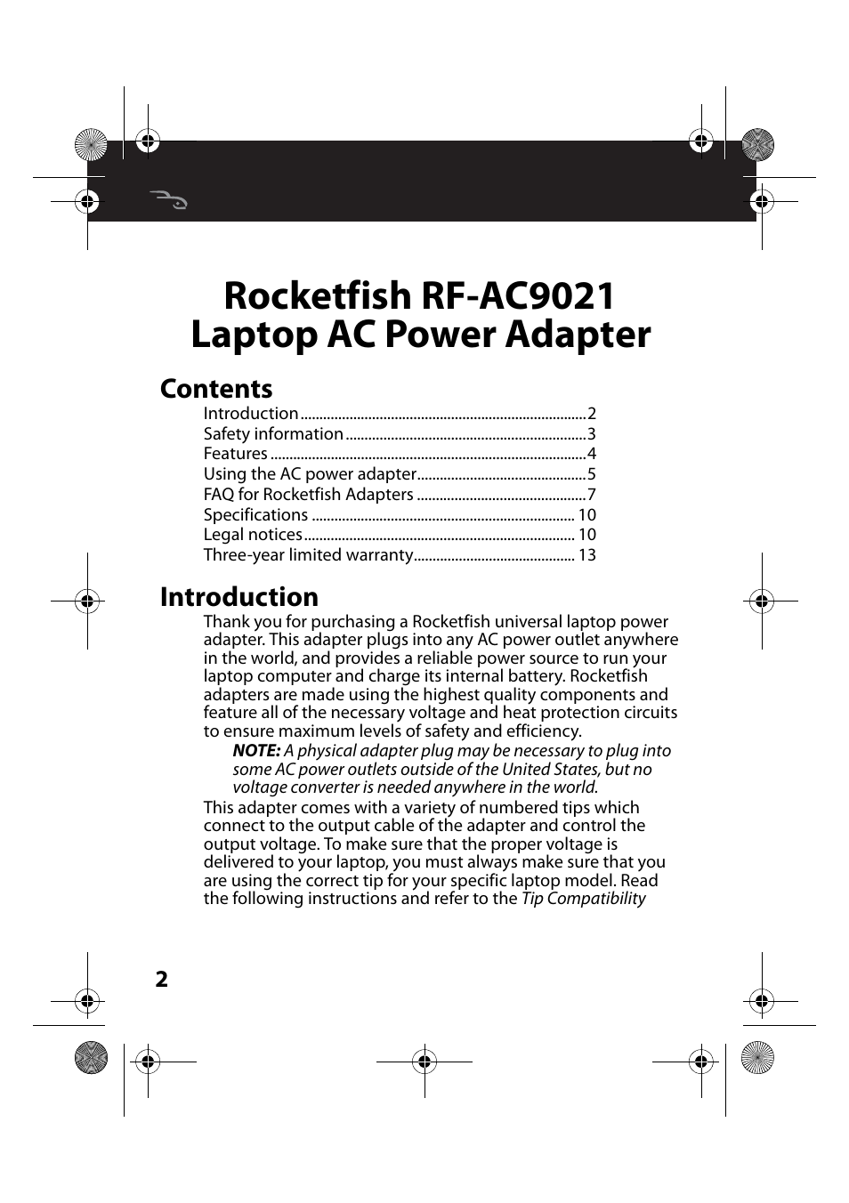 RocketFish RF-AC9021 - User Manual User Manual | Page 2 / 15