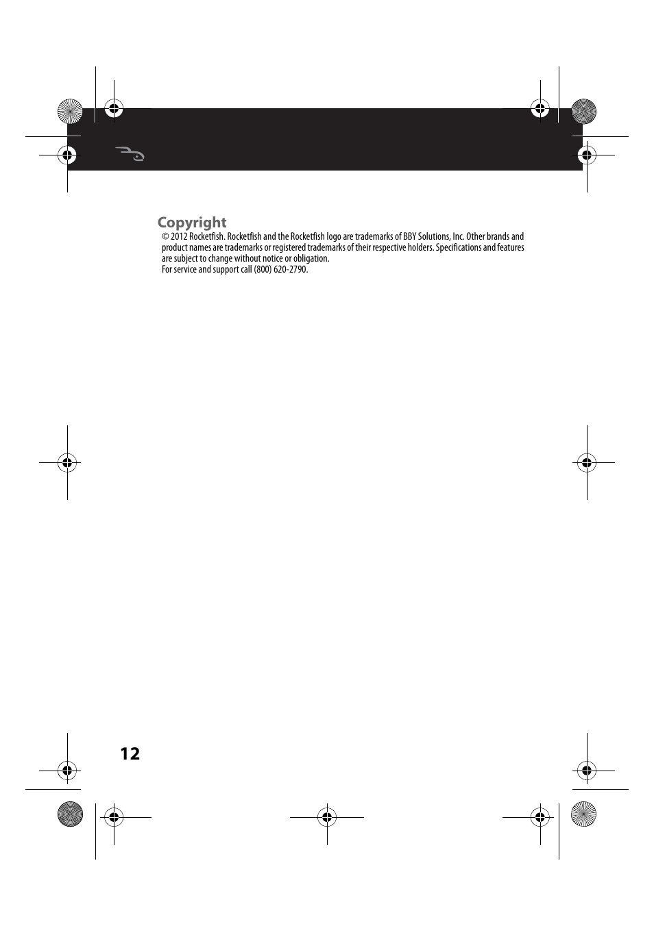 Copyright | RocketFish RF-AC9023 - User Manual User Manual | Page 12 / 15