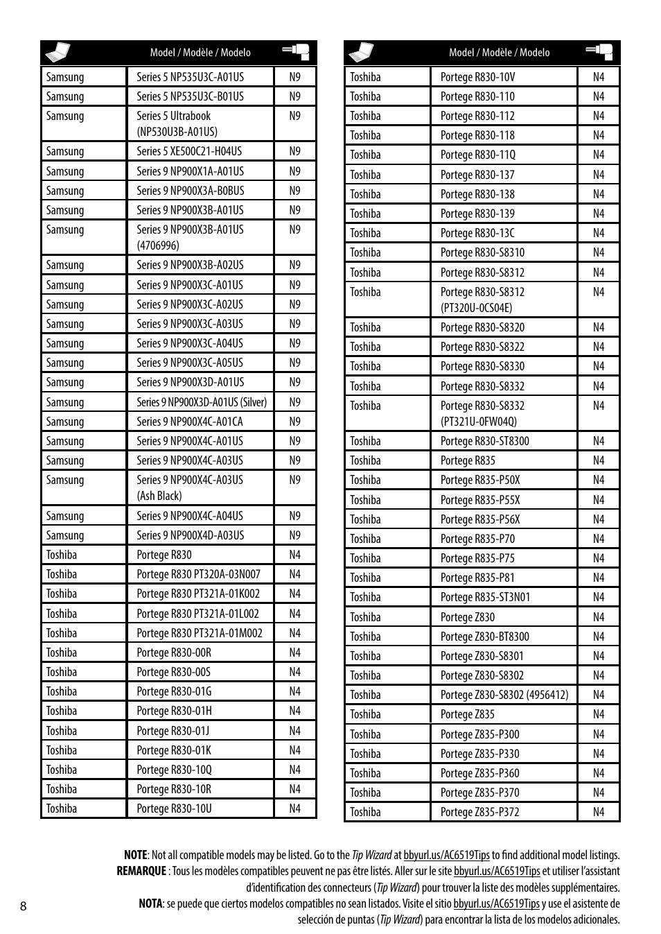 RocketFish RF-AC6519 - Tip Guide User Manual | Page 8 / 12