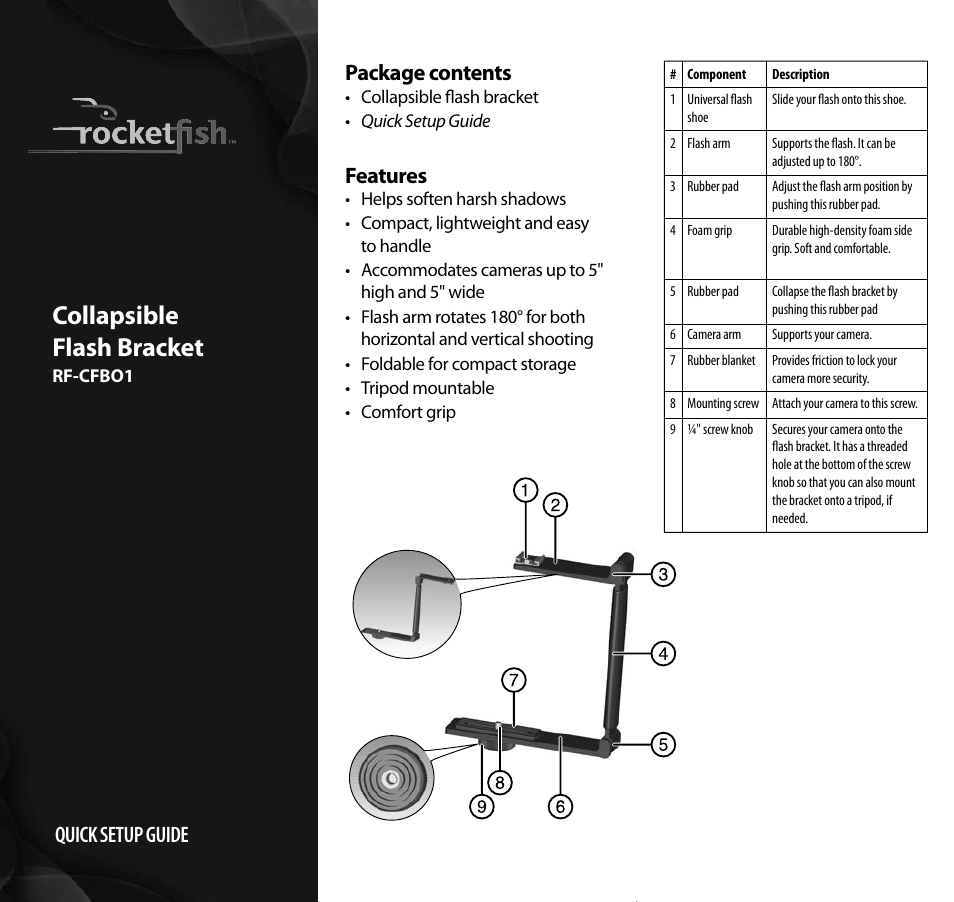 RocketFish RF-CFB01 - Quick Setup Guide User Manual | 2 pages