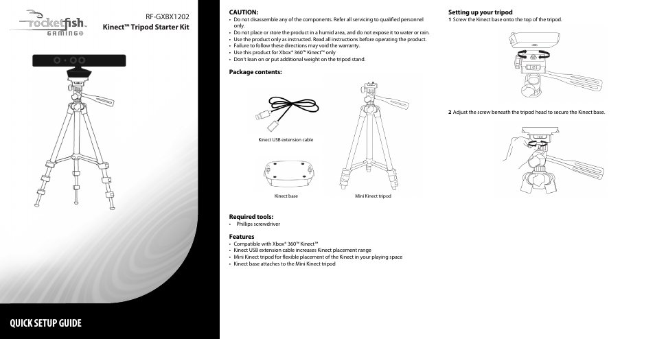 RocketFish RF-GXBX1202 - Quick Setup Guide User Manual | 2 pages