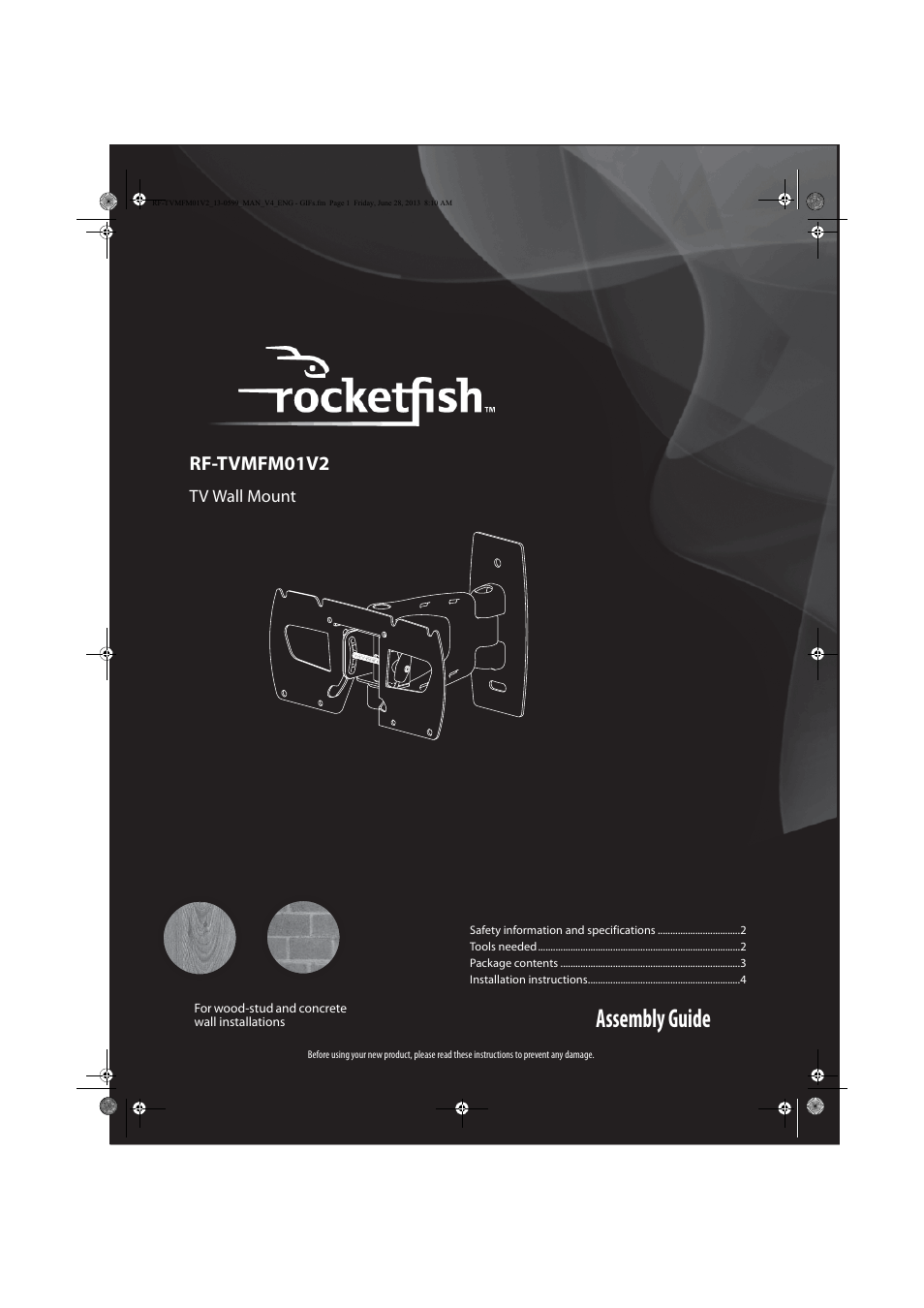 RocketFish RF-TVMFM01 - User Manual User Manual | 13 pages