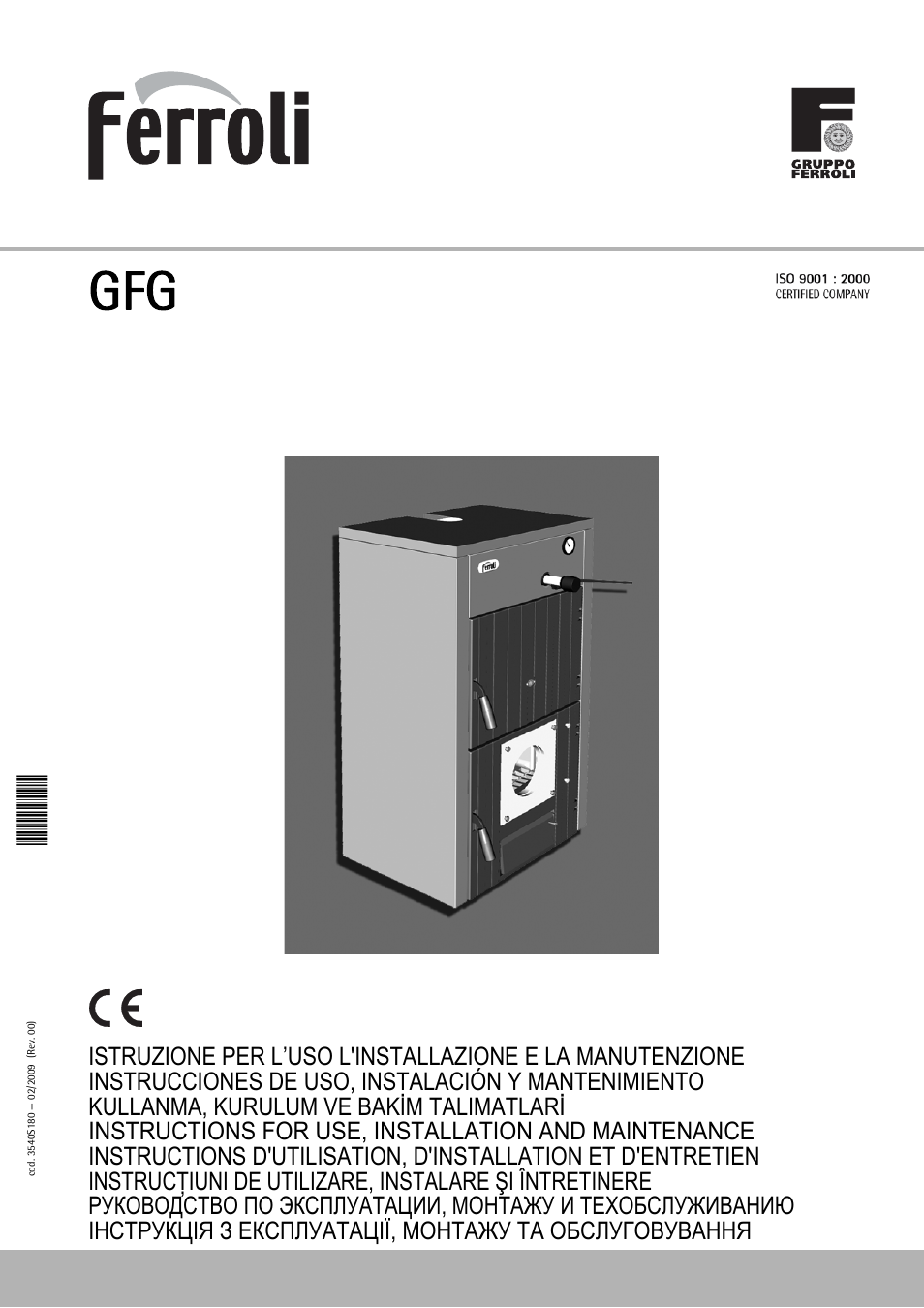 FERROLI GFG User Manual | 8 pages