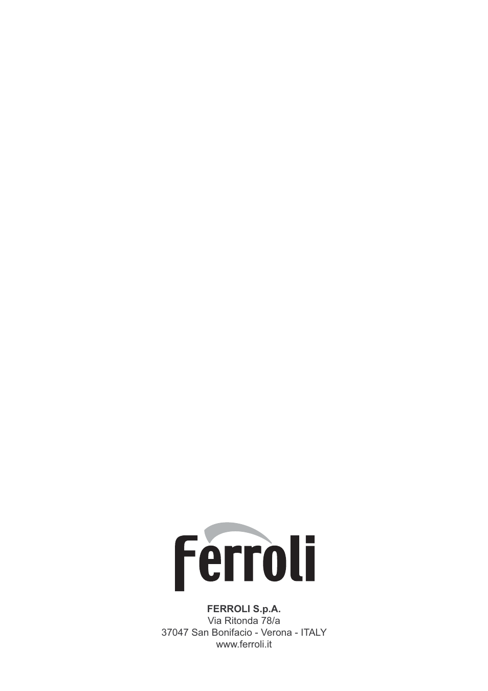 FERROLI GFG User Manual | Page 8 / 8