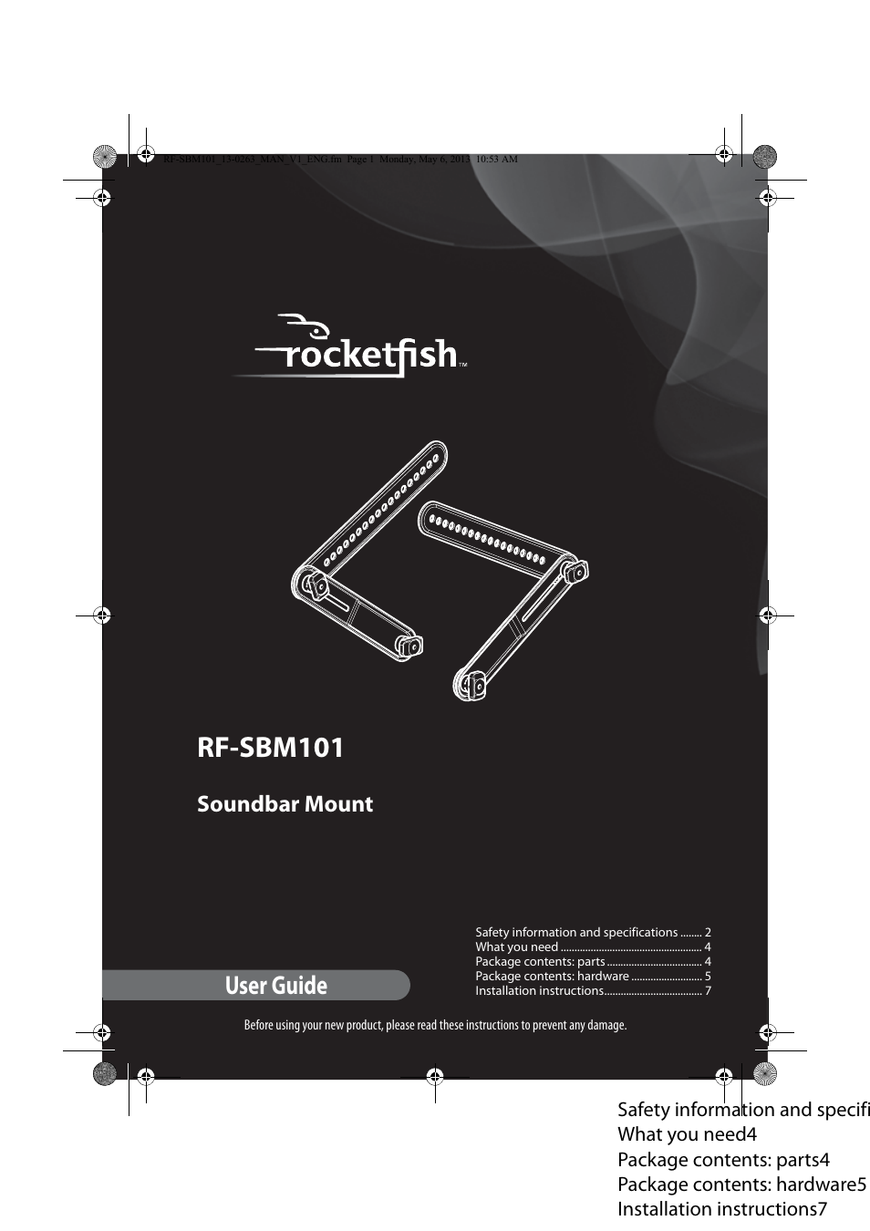 RocketFish RF-SBM101 - User Manual User Manual | 25 pages